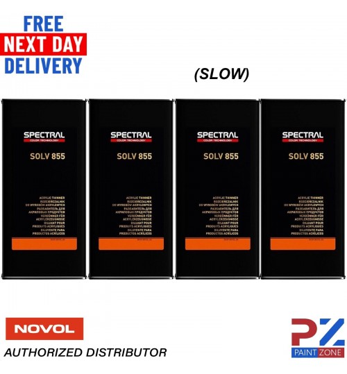 4 x Novol SPECTRAL SOLV 855 SLOW 5L Acrylic Thinner