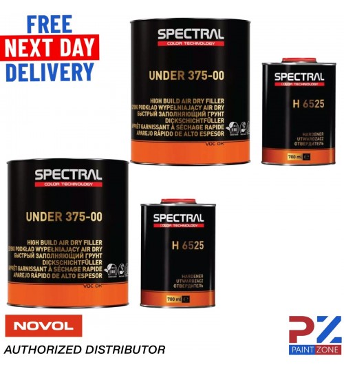 2 x NOVOL SPECTRAL UNDER 375-00 P3 GREY 3.5LT KIT - AIR DRY HIGH BUILD PRIMER