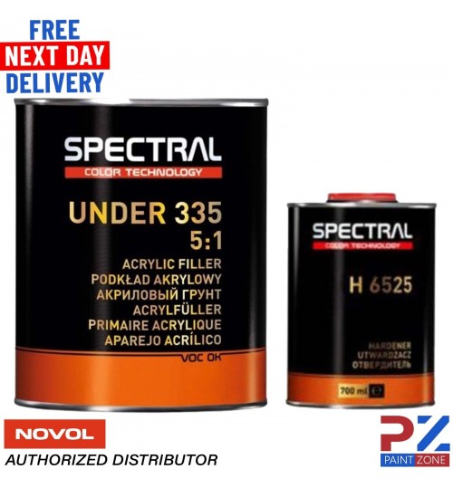NOVOL SPECTRAL UNDER 335 5:1 ACRYLIC FILLER PRIMER & H6525 KIT 4.2L - P3 GREY