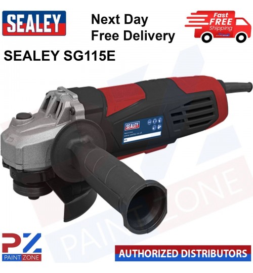 Sealey SG115E Ø115mm Angle Grinder 750W WITH - Next Day Free Delivery
