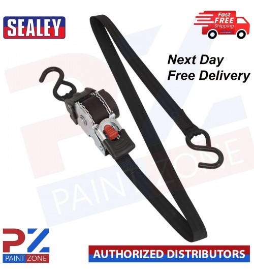 Sealey ATD25301 25mm x 3m Auto self Retractable Ratchet Tie Down Safety Strap
