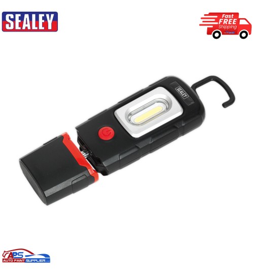 LED3601 Sealey Rechargeable 360° 1W LED Torch +Inspection Lamp 3W COB