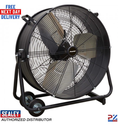 Sealey HVD24 Industrial 24" Portable Drum Fan 240V - Workshop & Warehouse Use