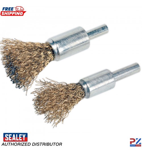 Sealey VS1801 Decarbonising Brush Set | 2pc Cleaning & Maintenance Tool
