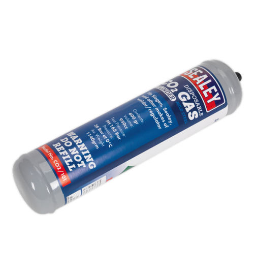 CO2/101 Sealey Gas Cylinder Disposable Carbon Dioxide 600g